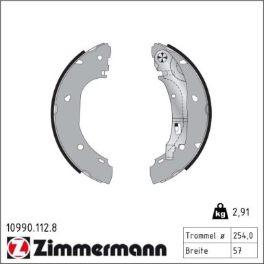 ZIMMERMANN Bremsbacken 10990.112.8 ZIMMERMANN Bremsbacken 10990.112.8