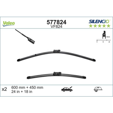 VM824 VALEO Silencio X.TRM Wischer 577824 VM824 VALEO Silencio X.TRM Wischer 577824