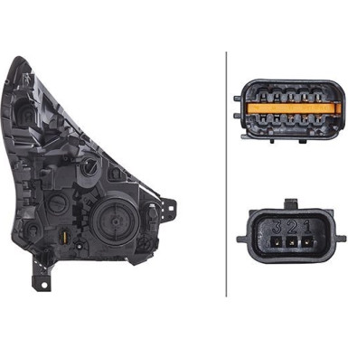 SCHEINWERFER L H4 HELLA RENAULT TRAFIC 5,14 1EE 011 410-411