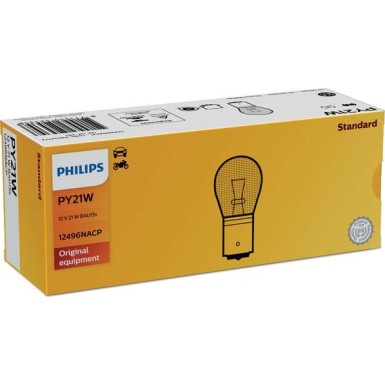 Glühlampe Py21W 12V/21W (Orange) Bau15S Blink-,Bremslampe 12496NACP