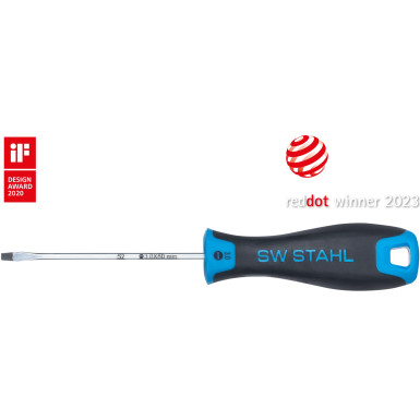 SW-Stahl Schraubendreher, Schlitz, 3,0 80mm 32753SB