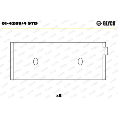 GLYCO Pleuellager 01-4259/4 STD GLYCO Pleuellager 01-4259/4 STD
