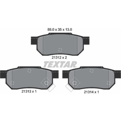 Bremsbelagsatz Honda T. Civic 97- Uk/Crx/Rover 200/400/25/45 2131201 Bremsbelagsatz Honda T. Civic 97- Uk/Crx/Rover 200/400/25/45 2131201