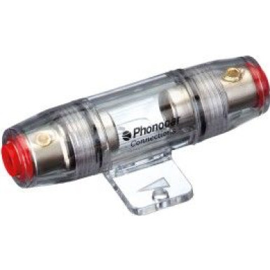Phonocar Sicherungshalter AGU Sicherung 10x38 mm mit Nickel-klemmen In-Kabel 10-20 mm² Out-Kabel 10-20 mm² Sicherungshalter 10x38 mm 04486