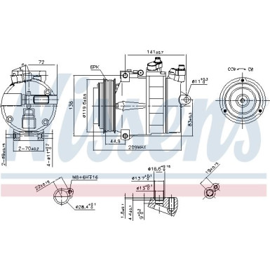Kompressor PKW MERCEDES W202,W210,W163,W140 FIRST FIT 89022