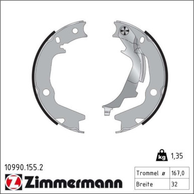 ZIMMERMANN Bremsbacken 10990.155.2