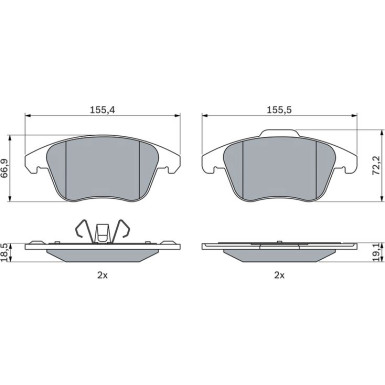 Bremsbelag CITROEN C4,OPEL,DS,PEUGEOT 20 0 986 424 986