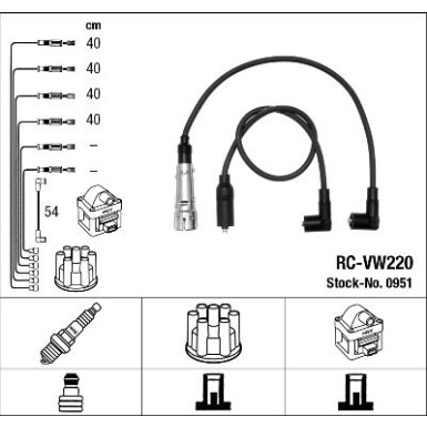 NGK Zündleitungssatz 0951