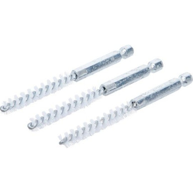 BGS Nylonbürste 8 mm Antrieb Außensechskant 6,3 mm (1/4 ) 3-tlg 3078-8-N
