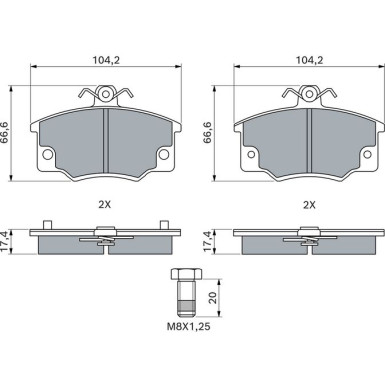 Bremsklötze ALFA,FIAT,LANCIA 0 986 468 380 Bremsklötze ALFA,FIAT,LANCIA 0 986 468 380
