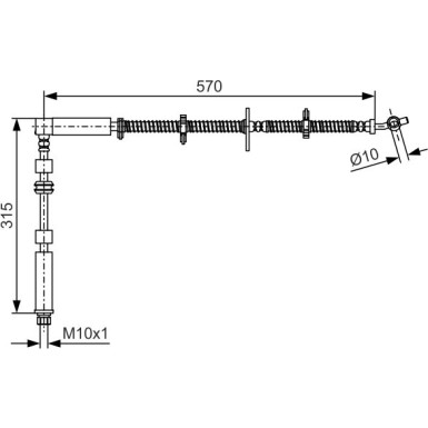 Bremsschlauch 1 987 481 A64