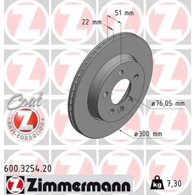 17 482 028 Bremsscheibe HA 600.3254.20 17 482 028 Bremsscheibe HA 600.3254.20