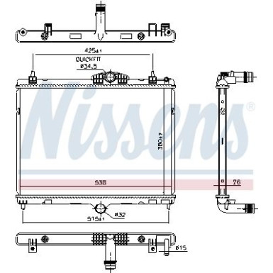 Wasserkühler PKW 606055