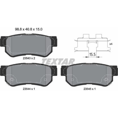 Bremsbelagsatz Kia T. Magentis 2.0-2.7 05 Q+ 2354306 Bremsbelagsatz Kia T. Magentis 2.0-2.7 05 Q+ 2354306
