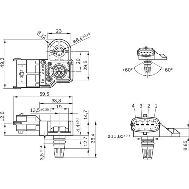Drucksensor 0 281 006 051