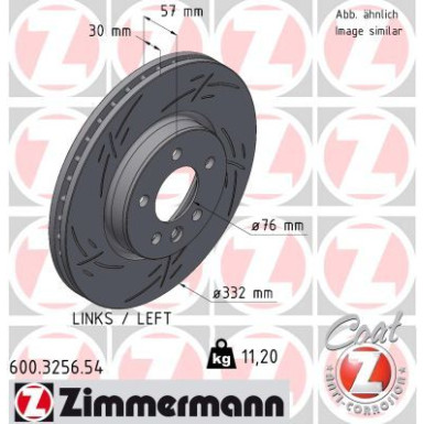 ZIMMERMANN Bremsscheibe 600.3256.54 BLACK Z ZIMMERMANN Bremsscheibe 600.3256.54 BLACK Z