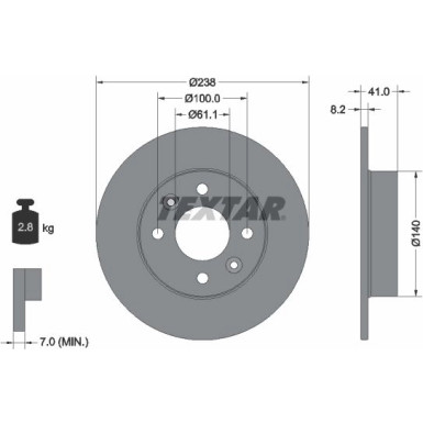 Bremsscheibe Renault P. Twingo -98/Clio PRO 92036003 Bremsscheibe Renault P. Twingo -98/Clio PRO 92036003