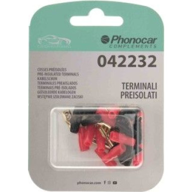 Phonocar Kabelschuh 10x Plus 4,8 mm 10x Minus 2,8 mm Kabelschuh-Set isoliert 042232