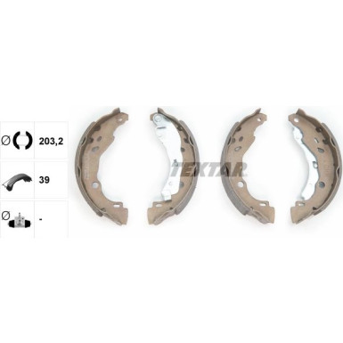 Bremsbacken Citroen C3/Ds3 09-/208/301 91077200 Bremsbacken Citroen C3/Ds3 09-/208/301 91077200