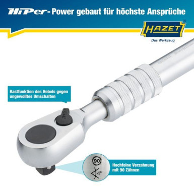Hazet-Ratsche Mit Feinem Hyperzahn Gestreckt 916Hplg Vierkantstift, Massiv 12,5 mm (1/2'') 614mm 916HPLG Hazet-Ratsche Mit Feinem Hyperzahn Gestreckt 916Hplg Vierkantstift, Massiv 12,5 mm (1/2'') 614mm 916HPLG