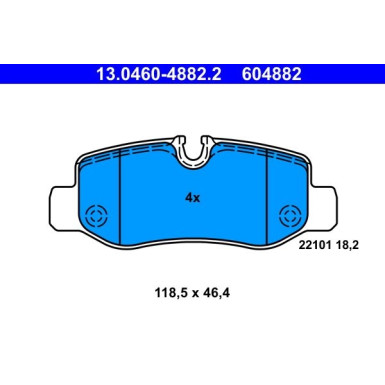 Bremsbelagsatz Db T. Vito 1.6-2.2D 14 13.0460-4882.2 Bremsbelagsatz Db T. Vito 1.6-2.2D 14 13.0460-4882.2