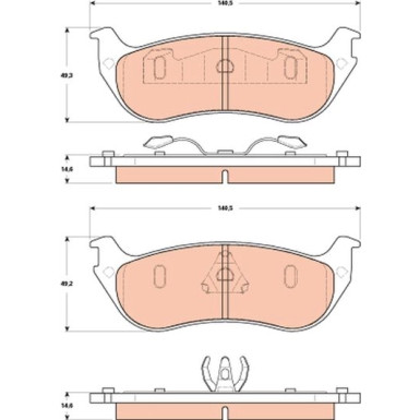 Bremsbelagsatz Ford T. Explorer 4.0-4.6 4Wd 96-05 GDB4132 Bremsbelagsatz Ford T. Explorer 4.0-4.6 4Wd 96-05 GDB4132
