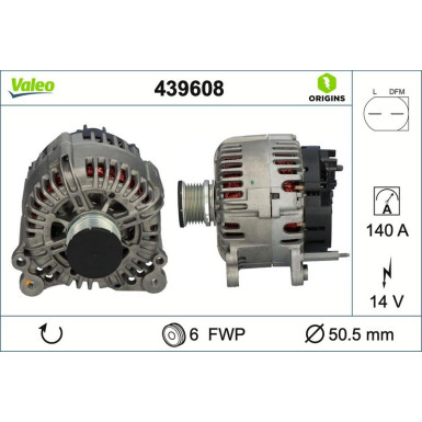 VALEO Generator 439608 VALEO Generator 439608
