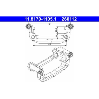 Halter, Bremssattel 11.8170-1105.1 Halter, Bremssattel 11.8170-1105.1