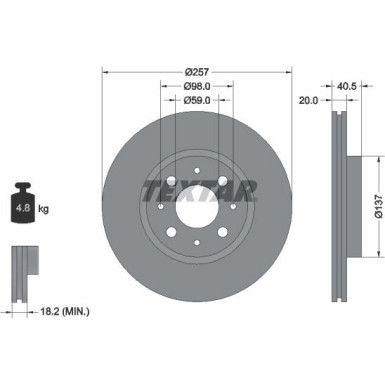 Bremsscheibe Fiat P. Bravo/A/Marea/Doblo -05/Punto 99- 257Mm 92068503 Bremsscheibe Fiat P. Bravo/A/Marea/Doblo -05/Punto 99- 257Mm 92068503