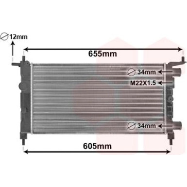 VAN WEZEL Kühler, Motorkühlung 37002261 VAN WEZEL Kühler, Motorkühlung 37002261