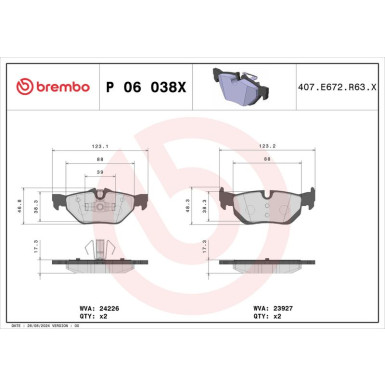 BREMBO Bremsklötze Xtra HA P 06 038X
