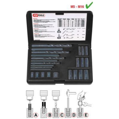 KS TOOLS Set zum Ausziehen von Fäden, 25-teilig 150.1305 KS TOOLS Set zum Ausziehen von Fäden, 25-teilig 150.1305