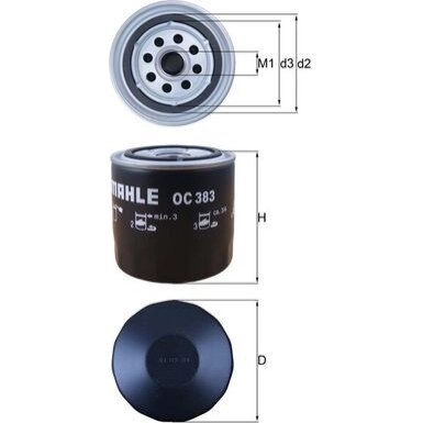 MAHLE Ölfilter OC 383 MAHLE Ölfilter OC 383