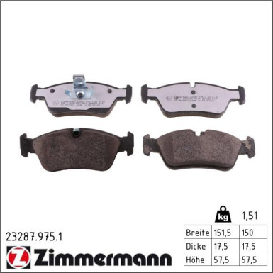 ZIMMERMANN Bremsbeläge 23287.975.1