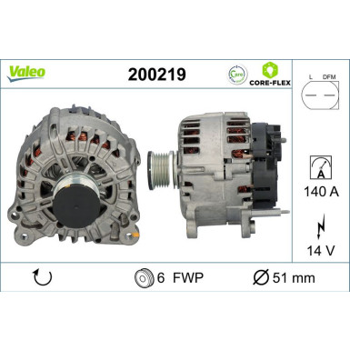 VALEO Generator 200219 VALEO CORE-FLEX VALEO Generator 200219 VALEO CORE-FLEX
