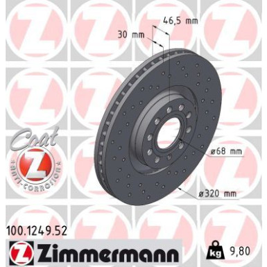 12 481 035 Sport Bremsscheibe VA Sport 100.1249.52 12 481 035 Sport Bremsscheibe VA Sport 100.1249.52