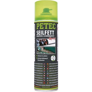 Petec Seilfett Spray 500ml SEILFETT DRAHTSEIL- & ZAHNRADFETT SPRAY 71650