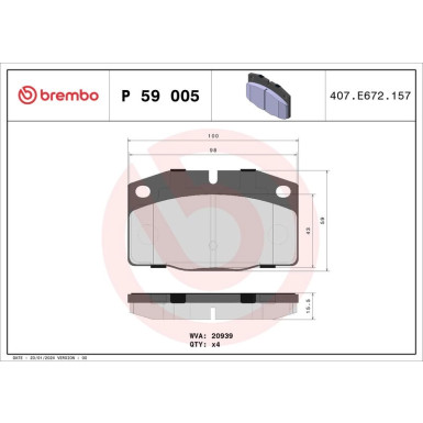 BREMBO Bremsklötze VA P 59 005 BREMBO Bremsklötze VA P 59 005