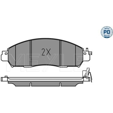 Bremsbelagsatz, Scheibenbremse MEYLE-PD: Advanced performance and design 025 224 3917/PD