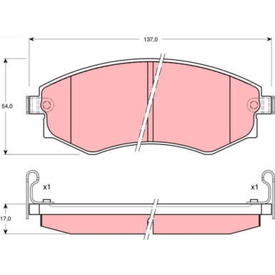 Bremsbelagsatz Hyundai P. Lantra GDB895 Bremsbelagsatz Hyundai P. Lantra GDB895