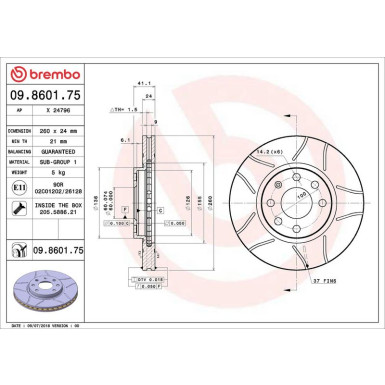 10 481 031M Bremsscheibe VA Brembo Max OPEL Corsa,Combo,Tigra,Mervia 00 XTRA LINE - Max 09.8601.75 10 481 031M Bremsscheibe VA Brembo Max OPEL Corsa,Combo,Tigra,Mervia 00 XTRA LINE - Max 09.8601.75