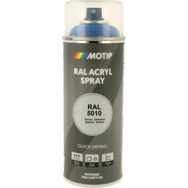 MoTip hochglänzender Acryllack enzianblau 400ml 7004 MoTip hochglänzender Acryllack enzianblau 400ml 7004