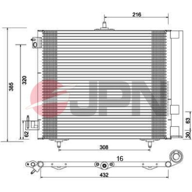 JPN Kondensator, Klimaanlage 60C9090-JPN JPN Kondensator, Klimaanlage 60C9090-JPN