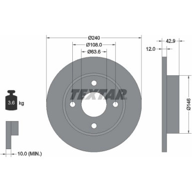 Bremsscheibe Ford P. Fiesta PRO 92075303 Bremsscheibe Ford P. Fiesta PRO 92075303