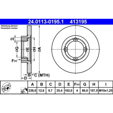 Bremsscheibe Daewoo P. Matiz 0,8-1,0 98-05 24.0113-0195.1 Bremsscheibe Daewoo P. Matiz 0,8-1,0 98-05 24.0113-0195.1
