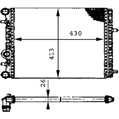 Kühler, Motorkühlung BEHR CR 454 000S
