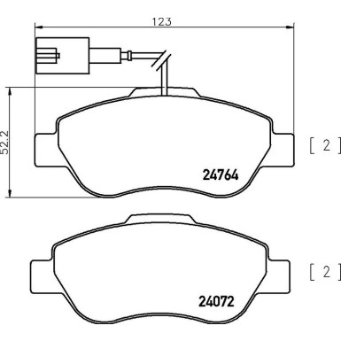 BREMBO Bremsklötze VA FORD Ka 08 PRIME LINE P 24 150