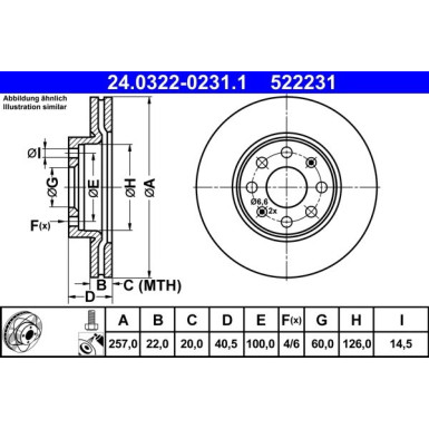 Bremsscheibe Opel P. Adam/Corsa 06- Power Disc 24.0322-0231.1 Bremsscheibe Opel P. Adam/Corsa 06- Power Disc 24.0322-0231.1