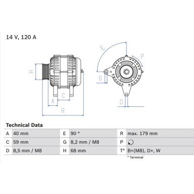Lichtmaschine 0 986 040 360 Lichtmaschine 0 986 040 360