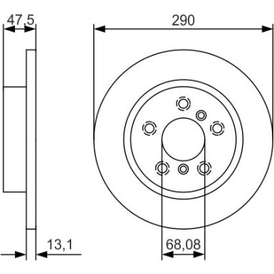 Bremsscheibe 0 986 479 D17 Bremsscheibe 0 986 479 D17